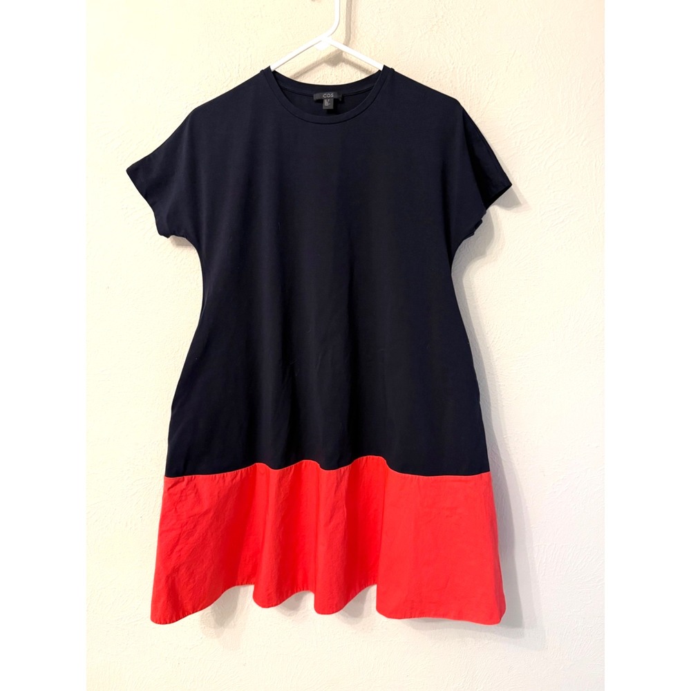 COS pullover dress pockets short sleeve size XS oversize minimalist lagenlook